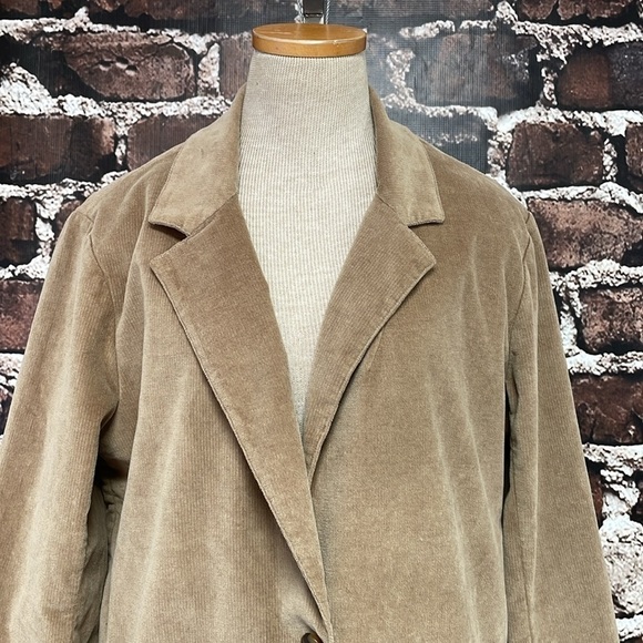 Xirena Jacket Women's Large Tan Corduroy Buttons Collared Blazer - Picture 7 of 15
